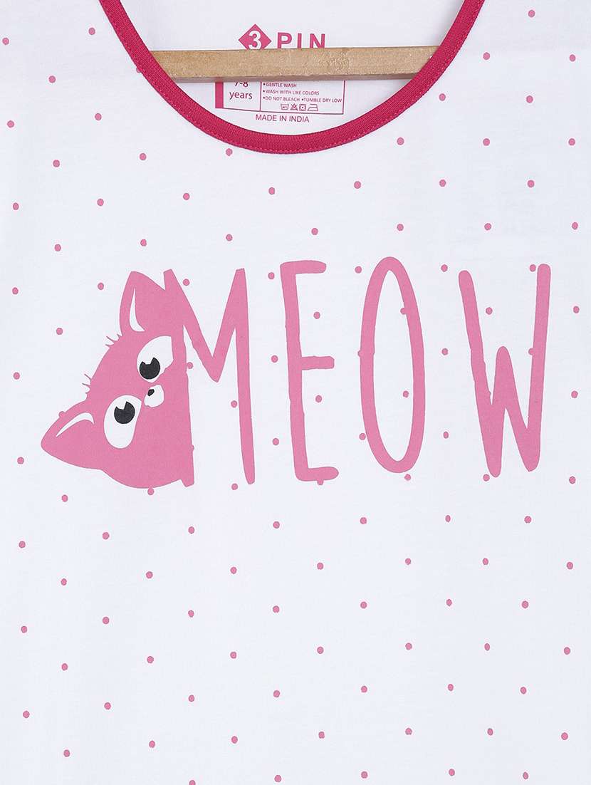 white printed round neck t-shirt - 18751033 -  Standard Image - 2