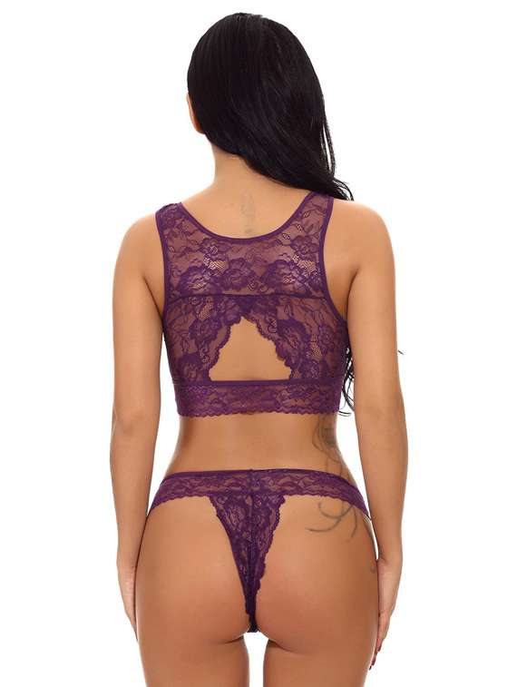 purple lace bras and panty set - 18752967 -  Standard Image - 2