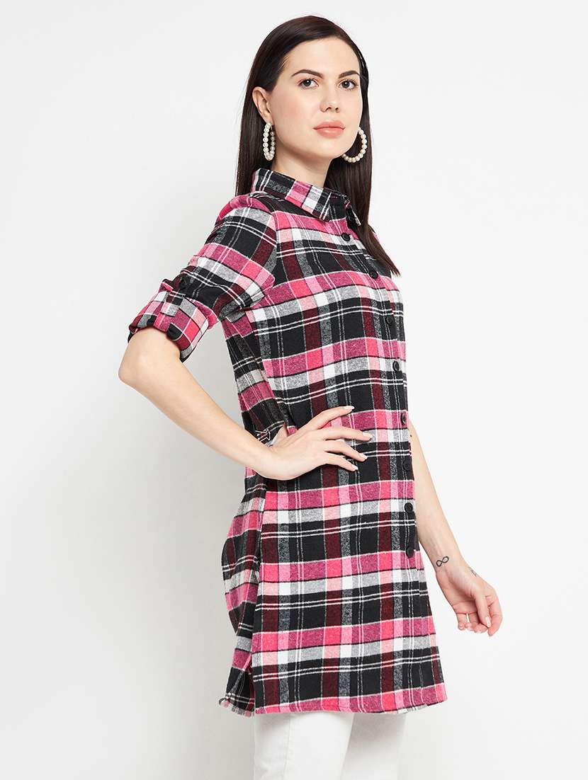 roll up sleeved tie & dye long shirt - 18753115 - Standard Image - 2