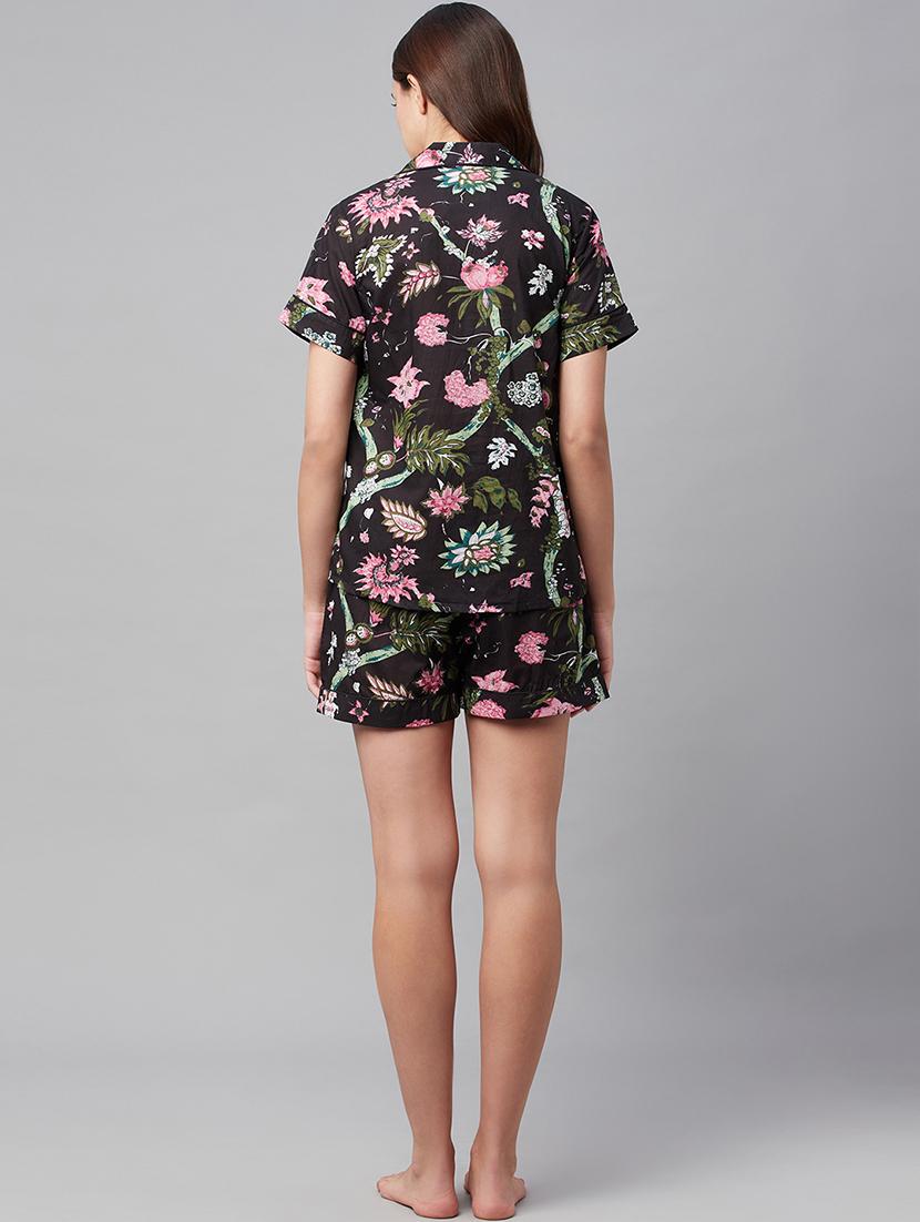 printed nightwear shorts set - 18754248 - Standard Image - 2