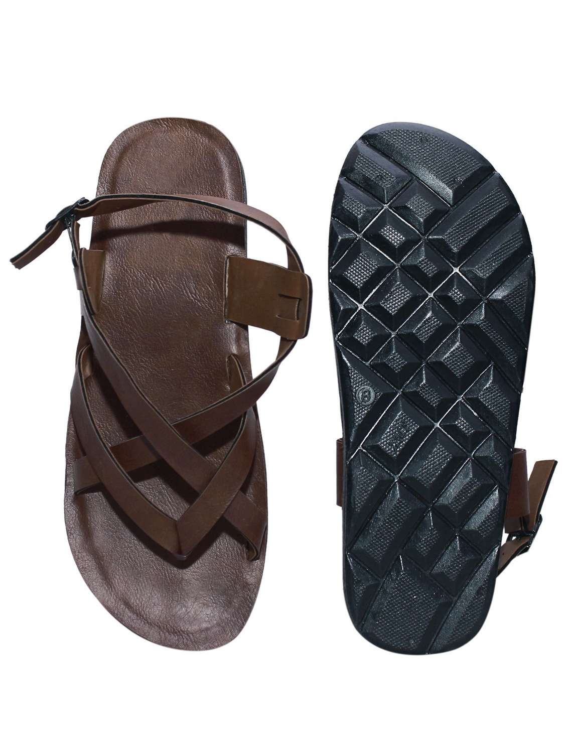 brown back strap sandal - 18754277 -  Standard Image - 2