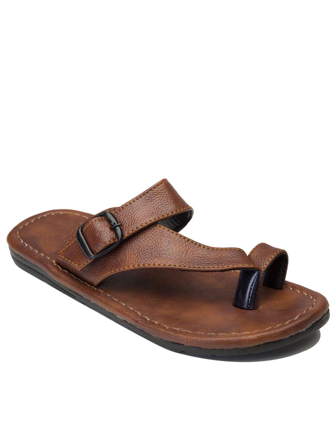 tan slip on sandal