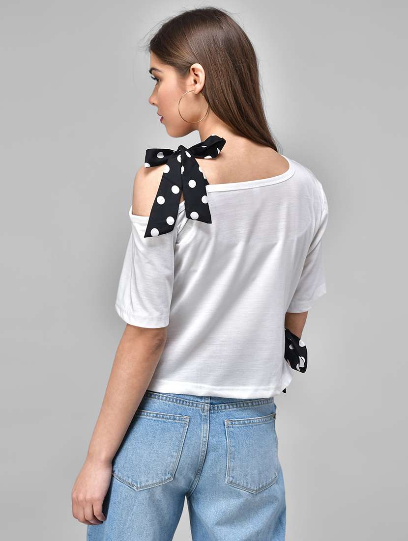 white colored viscose regular top - 18757251 - Standard Image - 2