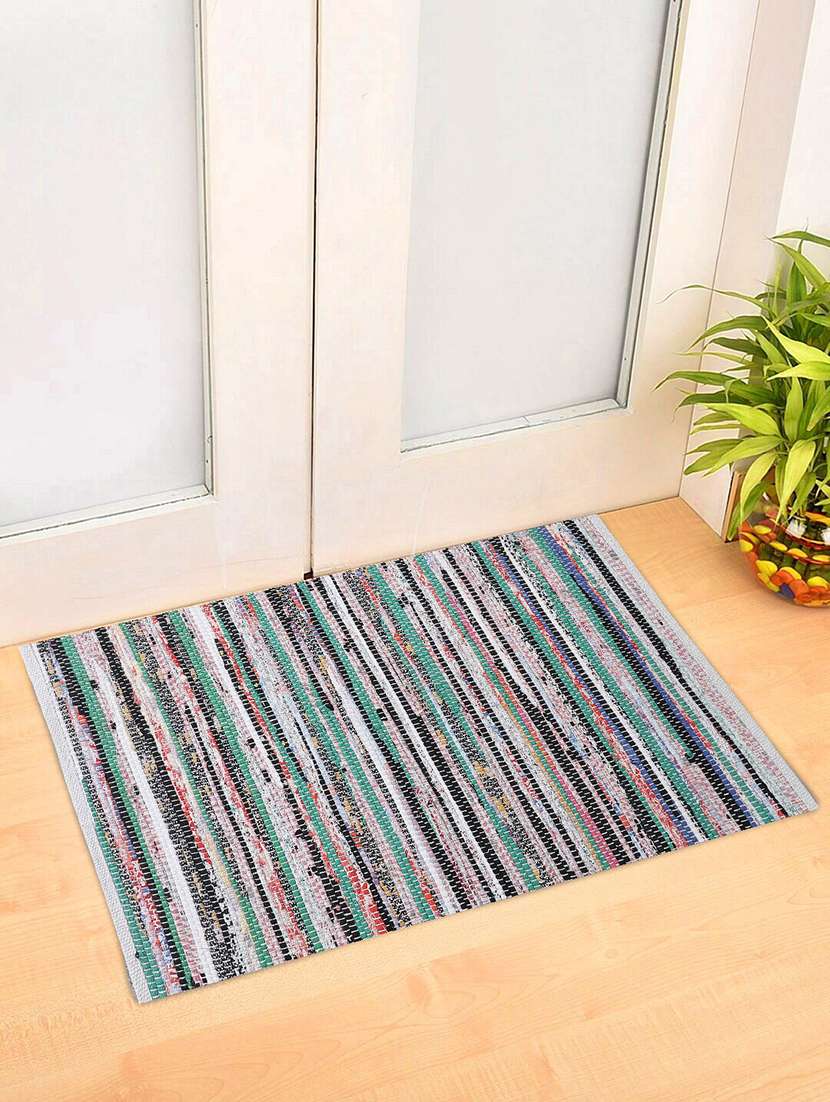 mix colors rectangle shape cotton rug - 18757367 - Zoom Image - 0