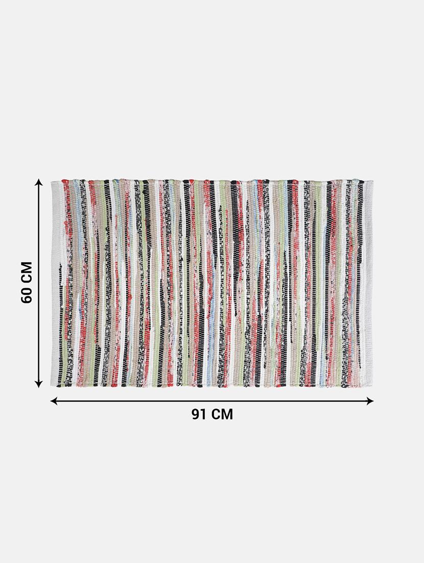 mutihued rectangle shape cotton rug - 18757369 - Standard Image - 2