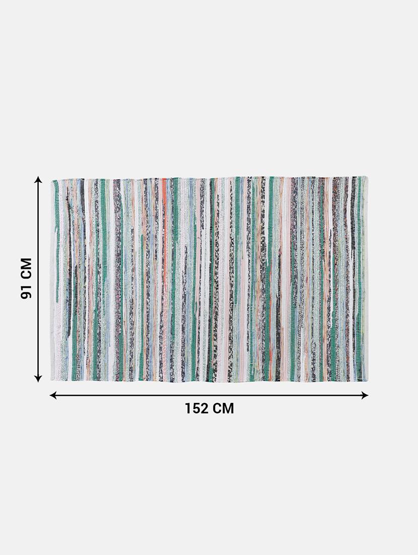 home mix colored rectangle shape cotton rug - 18757372 - Standard Image - 2