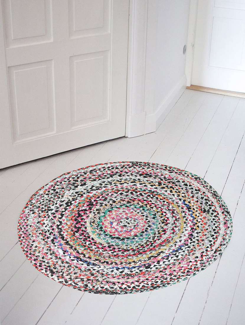 spectral mega color round shape cotton rug - 18757381 - Zoom Image - 0
