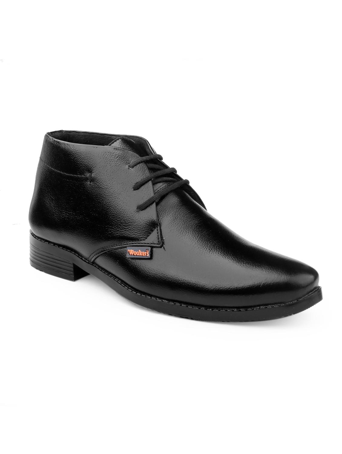 black faux leather laceup derbies - 18757564 - Zoom Image - 0