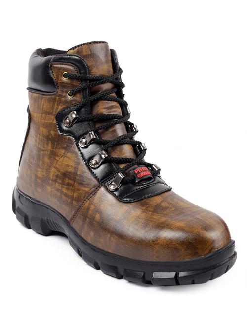 brown pvc lace up shoes - 18757705 -  Standard Image - 0