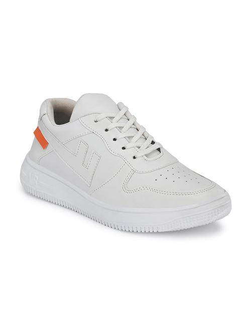white pvc lace up sneakers - 18757718 - Standard Image - 0