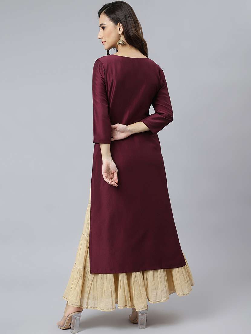 women's straight kurta - 18757937 -  Standard Image - 2