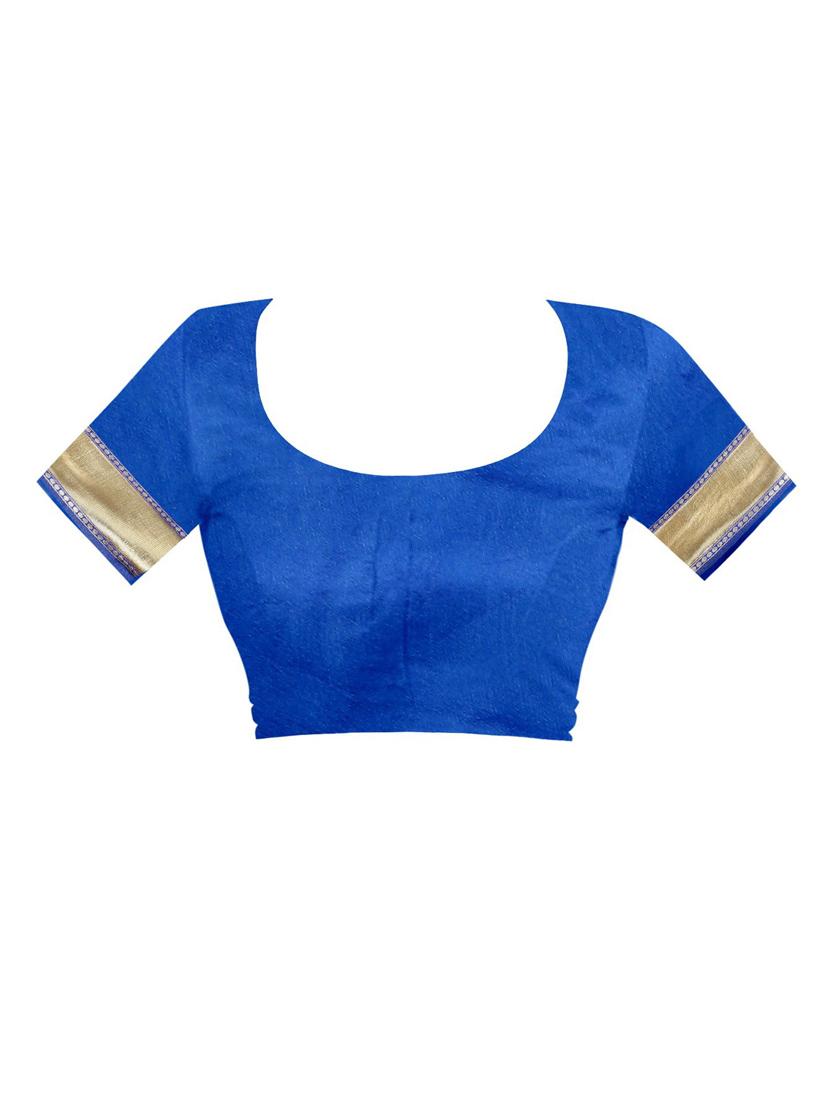 self design banarasi saree with blouse - 18758360 - Standard Image - 2