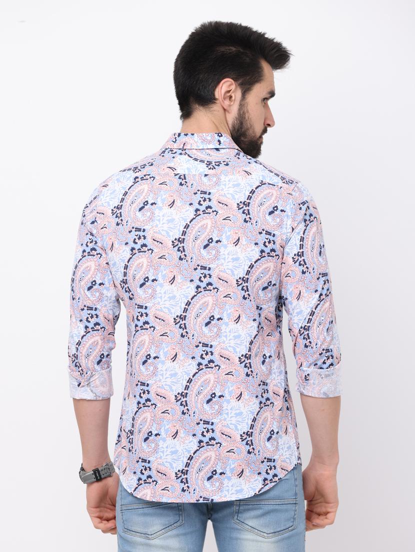 long sleeved printed casual shirt - 18758749 - Standard Image - 2