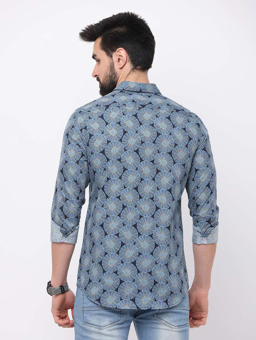 long sleeved printed casual shirt - 18758750 - Standard Image - 2