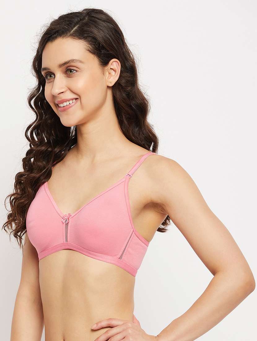 pink cotton regular bra - 18758820 -  Standard Image - 2