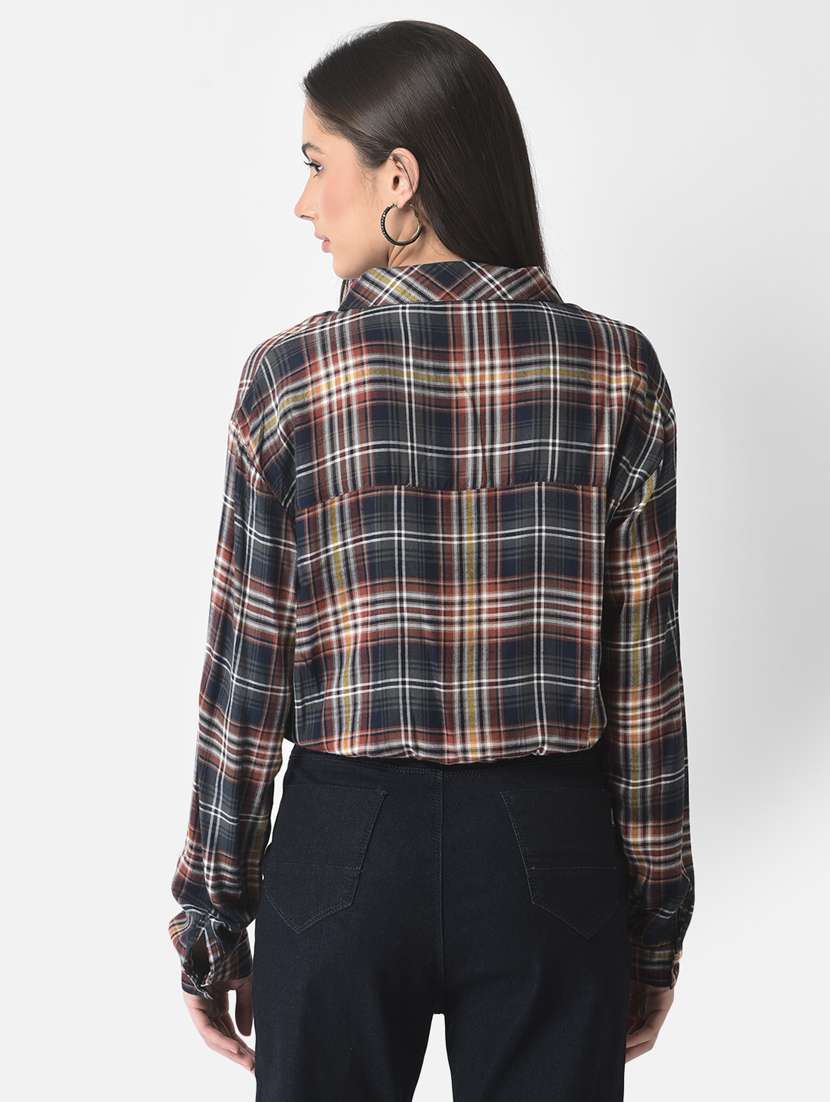 multi colored viscose crop top - 18765060 -  Standard Image - 2