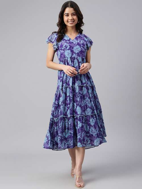 women's tiered dress floral dress - 18765321 -  Standard Image - 0