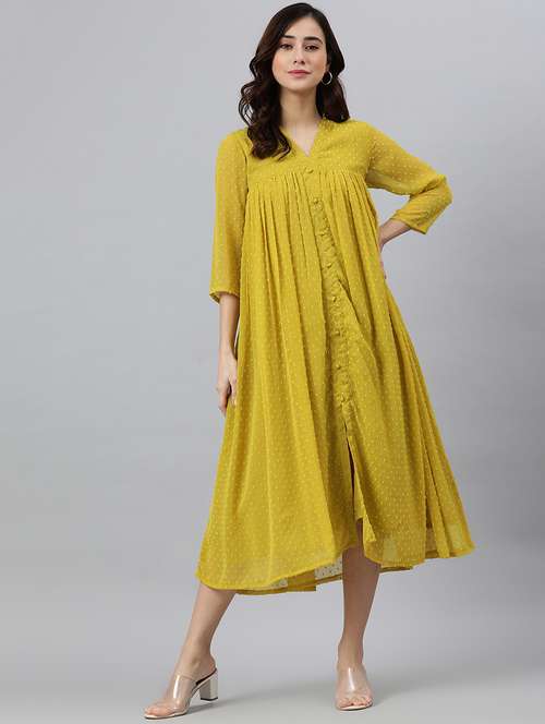 women's fit & flare swiss dots dress - 18765336 -  Standard Image - 0