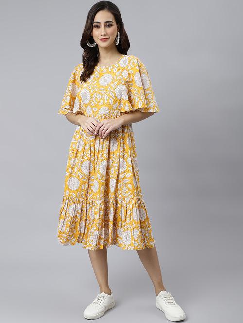 women's tiered dress floral dress - 18765343 - Standard Image - 0