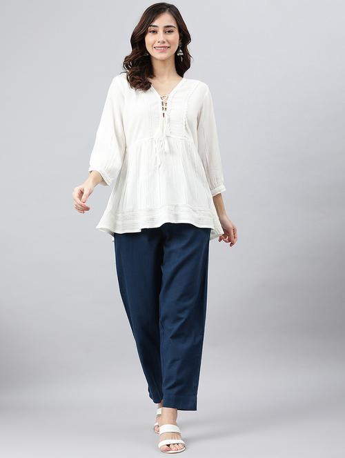 women's peplum v neck top - 18765562 -  Standard Image - 0