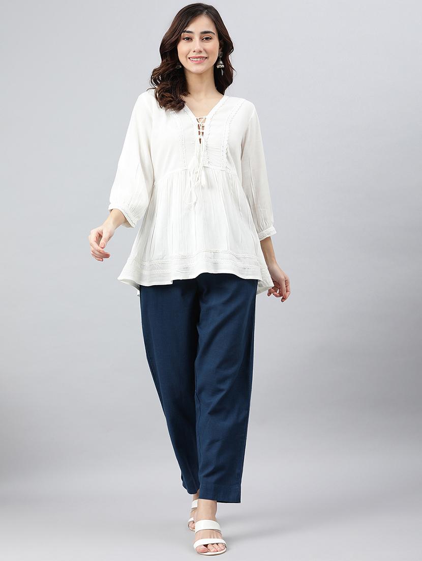women's peplum v neck top - 18765562 -  Zoom Image - 0