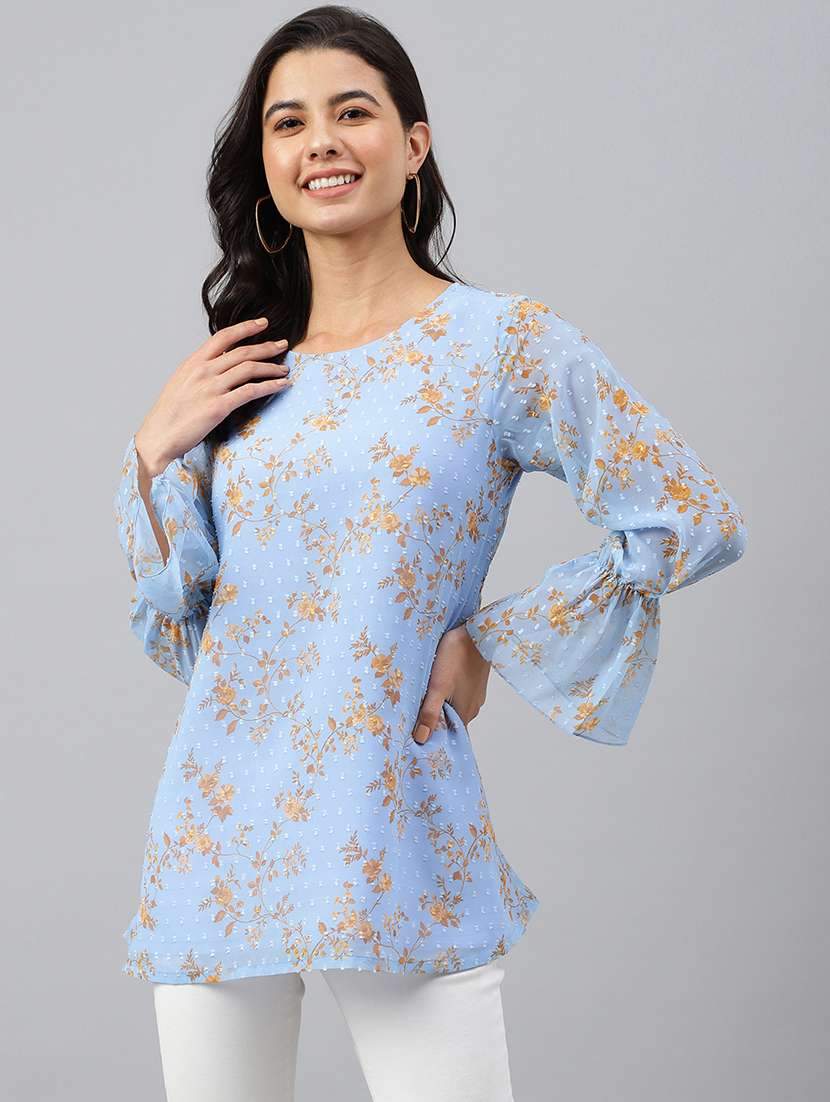 women's straight round neck top