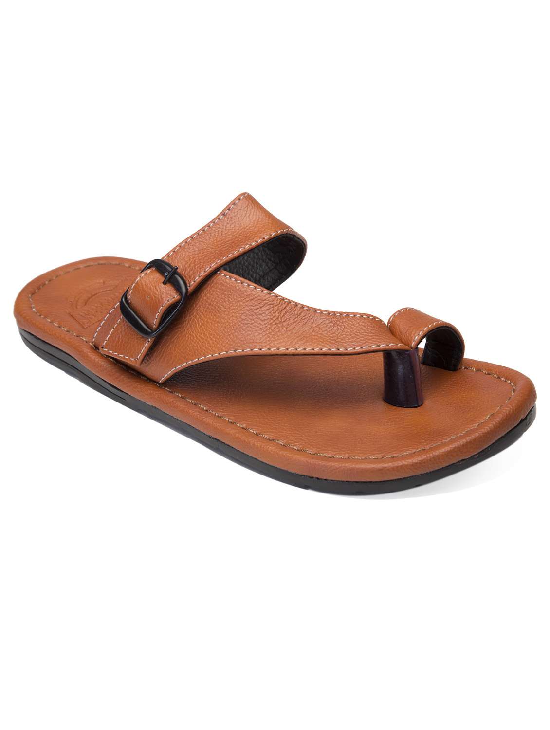 brown slip on sandal