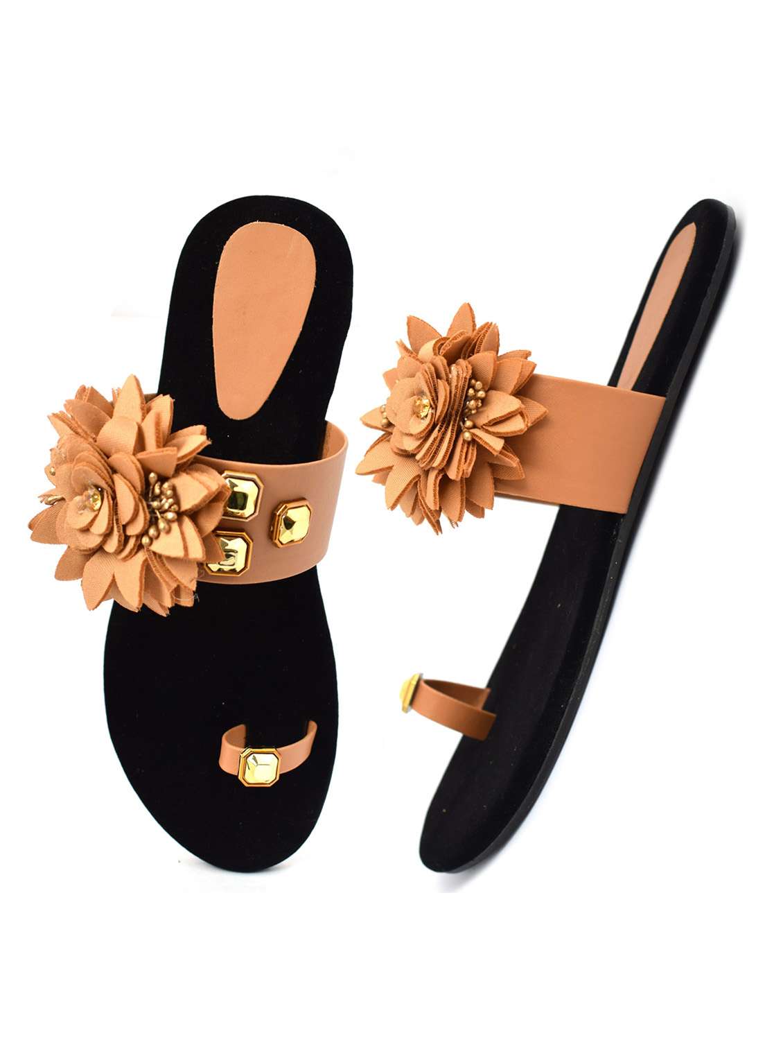 brown slip on sandal - 18765783 -  Standard Image - 2