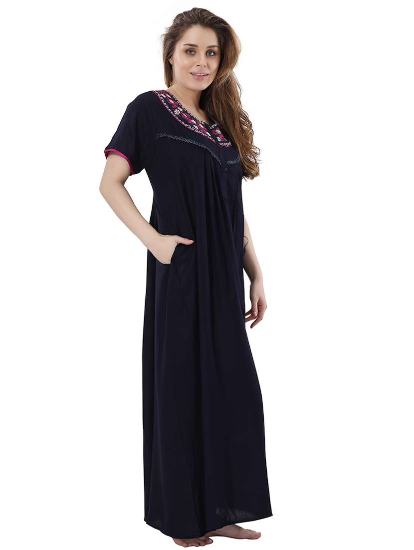 embroidered detail night gown - 18766059 - Standard Image - 2