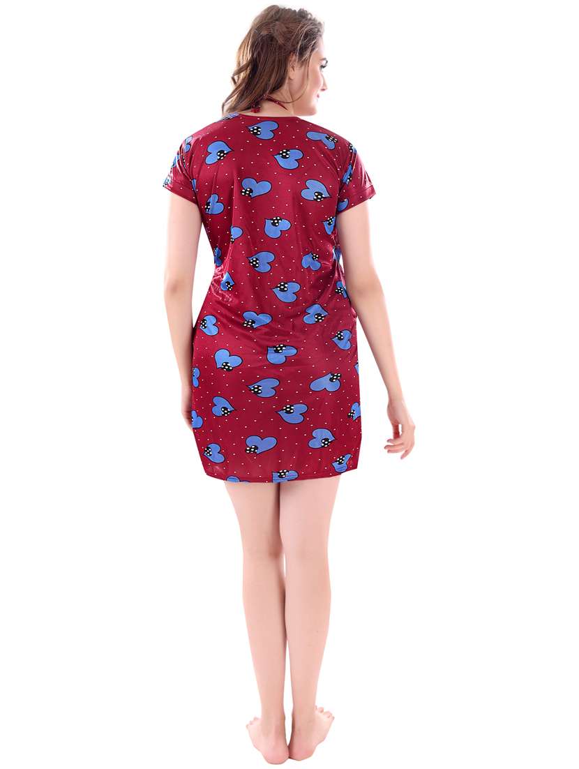 solid three piece night wear set - 18766113 -  Standard Image - 2