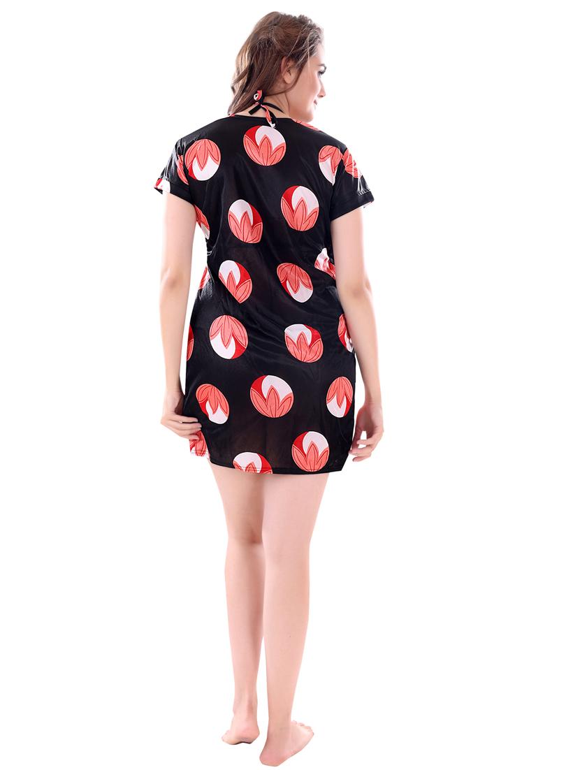 solid three piece night wear set - 18766114 - Standard Image - 2