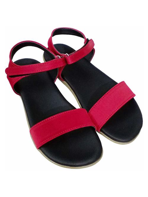 red slip on sandal - 18766230 -  Standard Image - 0