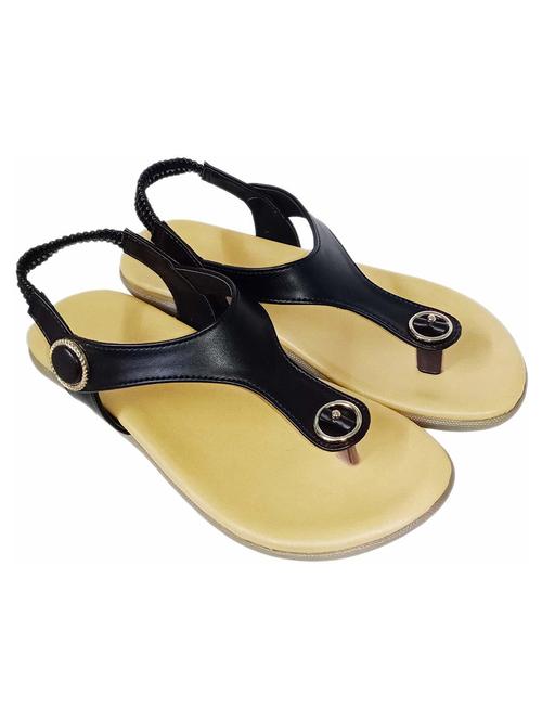 black t-strap sandal - 18766231 -  Standard Image - 0