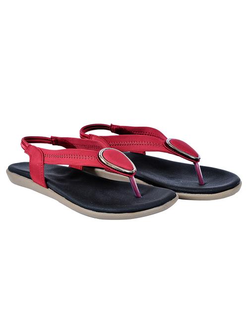 red slip on sandal - 18766257 -  Standard Image - 0