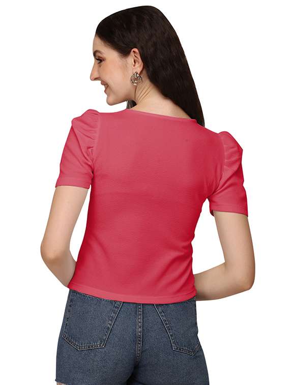 red lycra regular top - 18766296 - Standard Image - 2