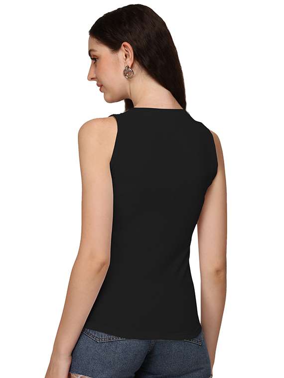 black lycra regular top - 18766301 - Standard Image - 2