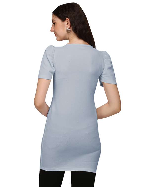 grey cotton regular tunic - 18766319 -  Standard Image - 2