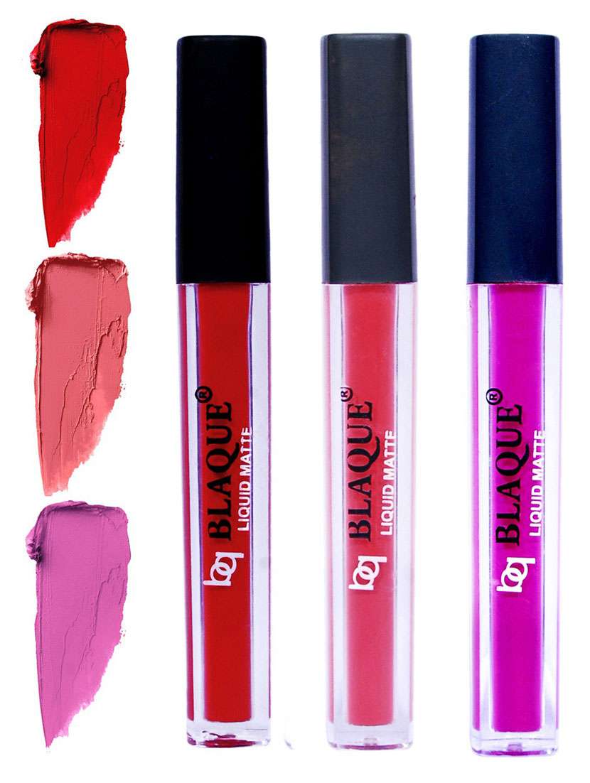 matte liquid lip gloss combo of 3 lipstick # 102-111-117