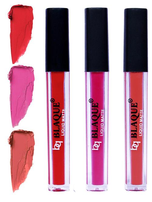 matte liquid lip gloss combo of 3 lipstick # 101-110-112 - 18767512 - Standard Image - 0
