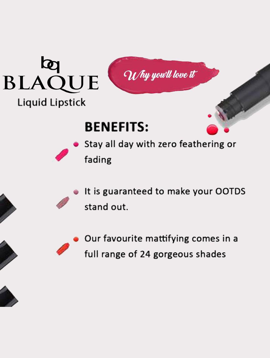 matte liquid lip gloss combo of 3 lipstick # 101-110-112 - 18767512 - Standard Image - 2