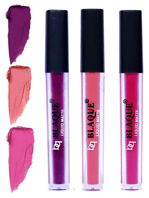 matte liquid lip gloss combo of 3 lipstick # 103-107-110 - 18767606 - Standard Image - 0