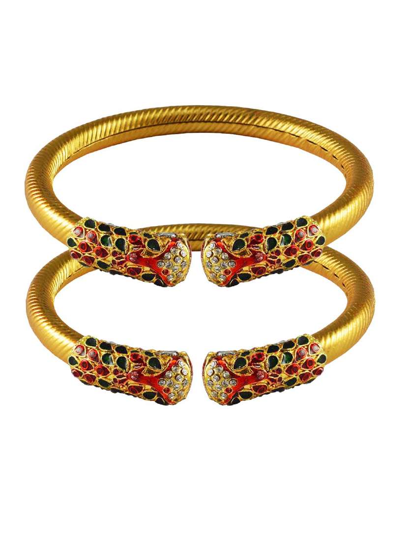 golden plain brass bangle