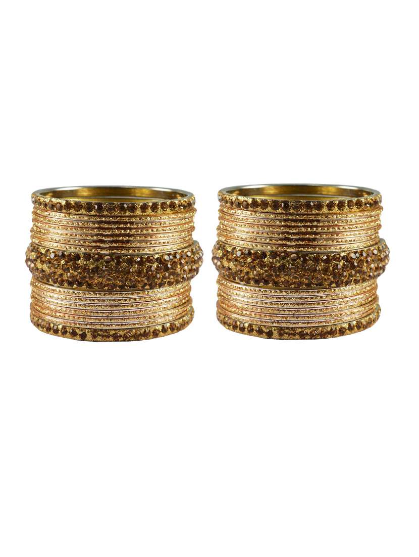 stone studded brass bangles