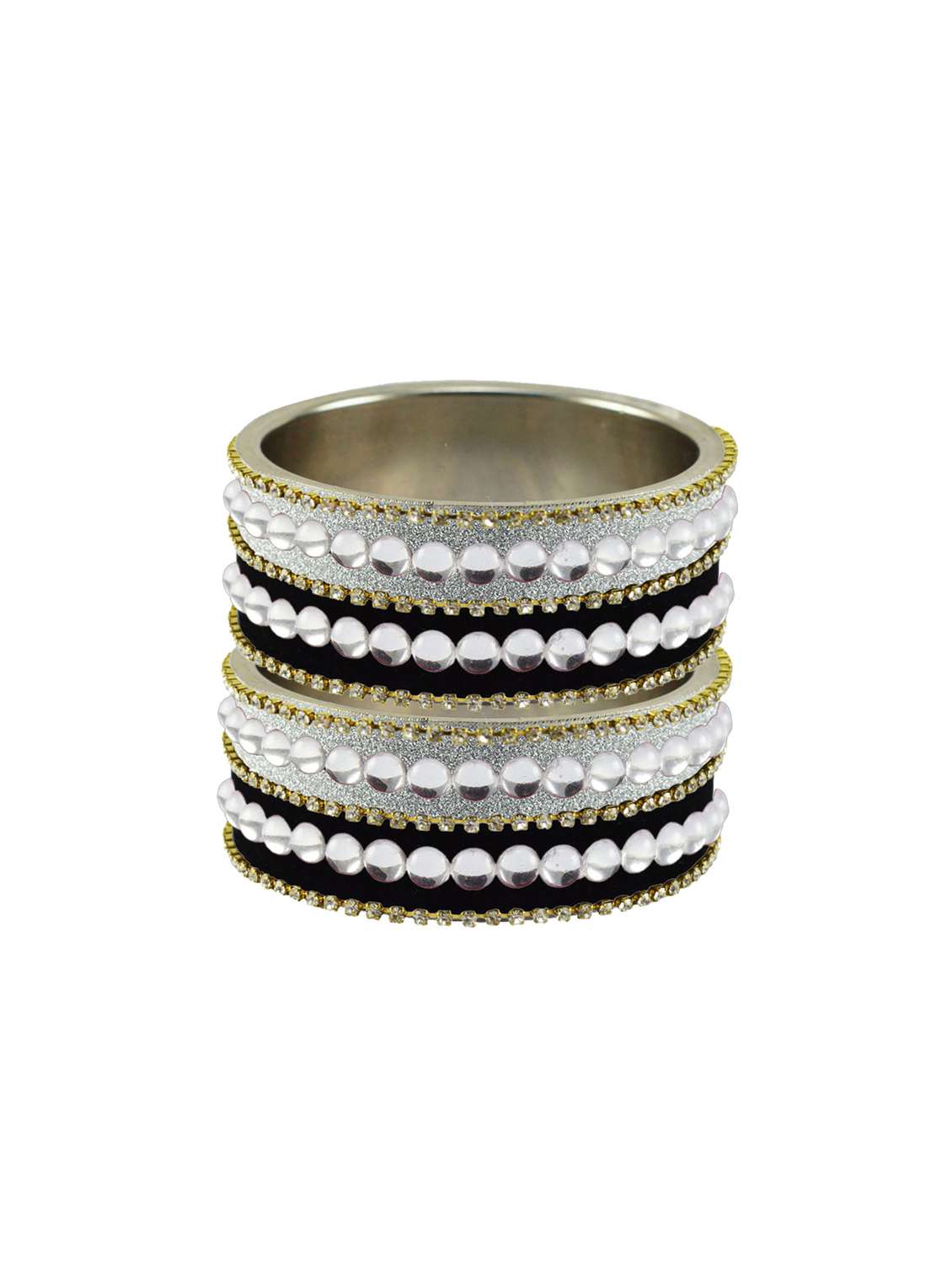 multi stone stud brass bangle