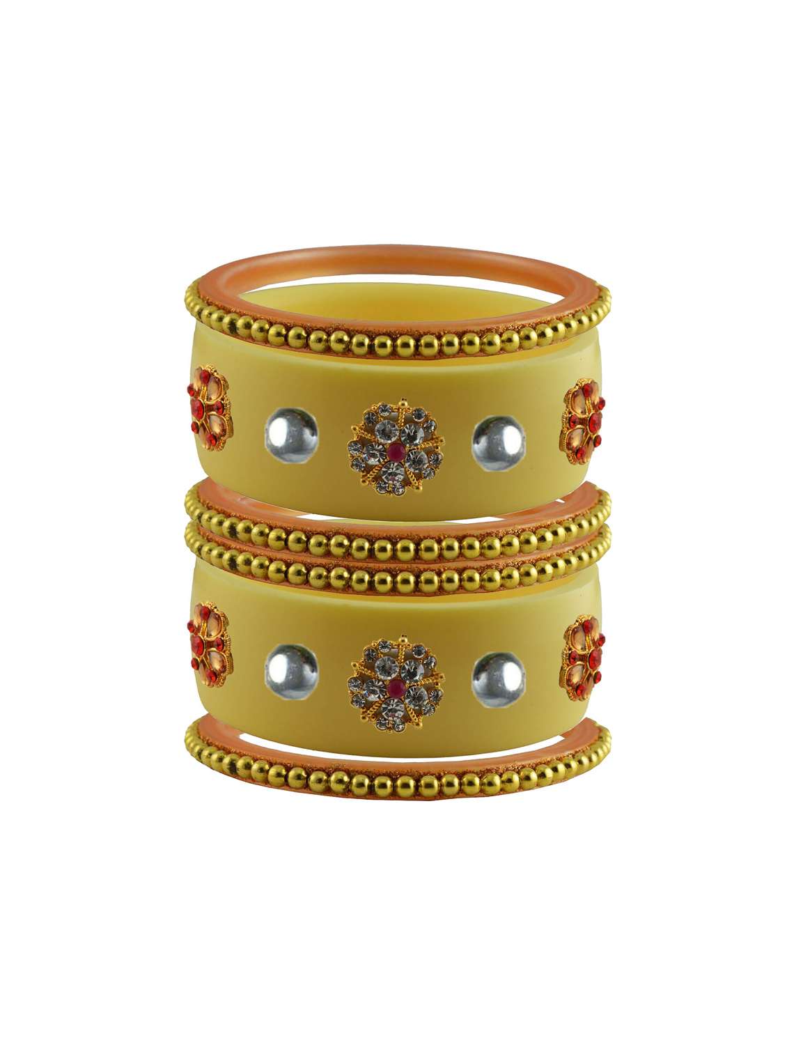 stone studded acrylic bangle