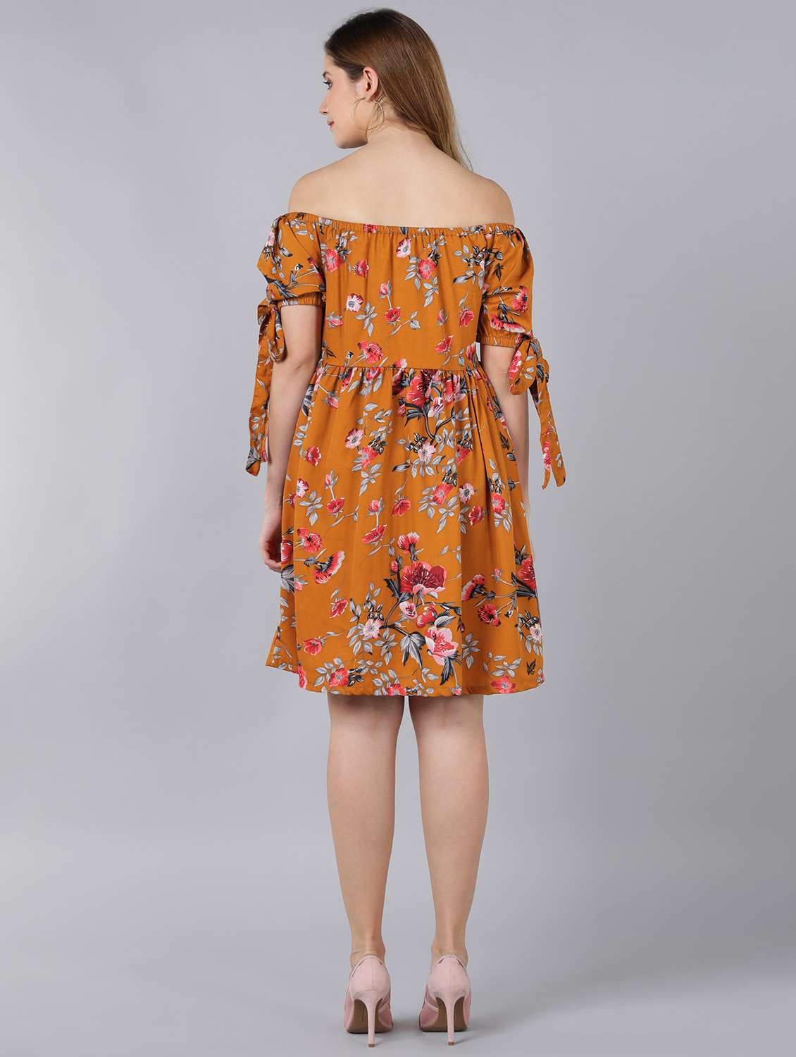 women's fit & flare floral dress - 18788957 - Standard Image - 2