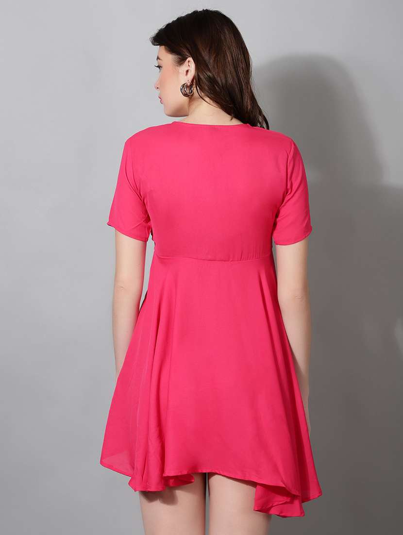 women's asymmetric solid dress - 18788960 -  Standard Image - 2