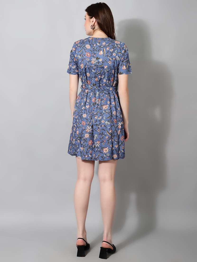 women's fit & flare floral dress - 18788966 - Standard Image - 2