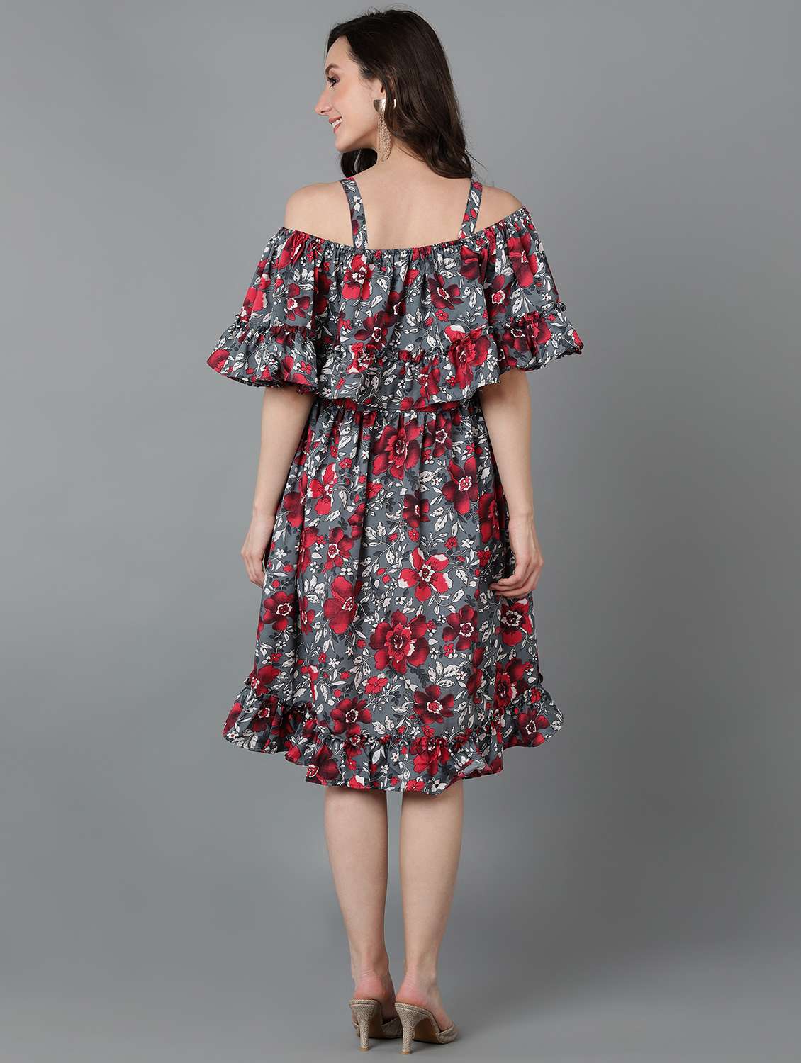 women's tiered dress floral dress - 18788968 - Standard Image - 2