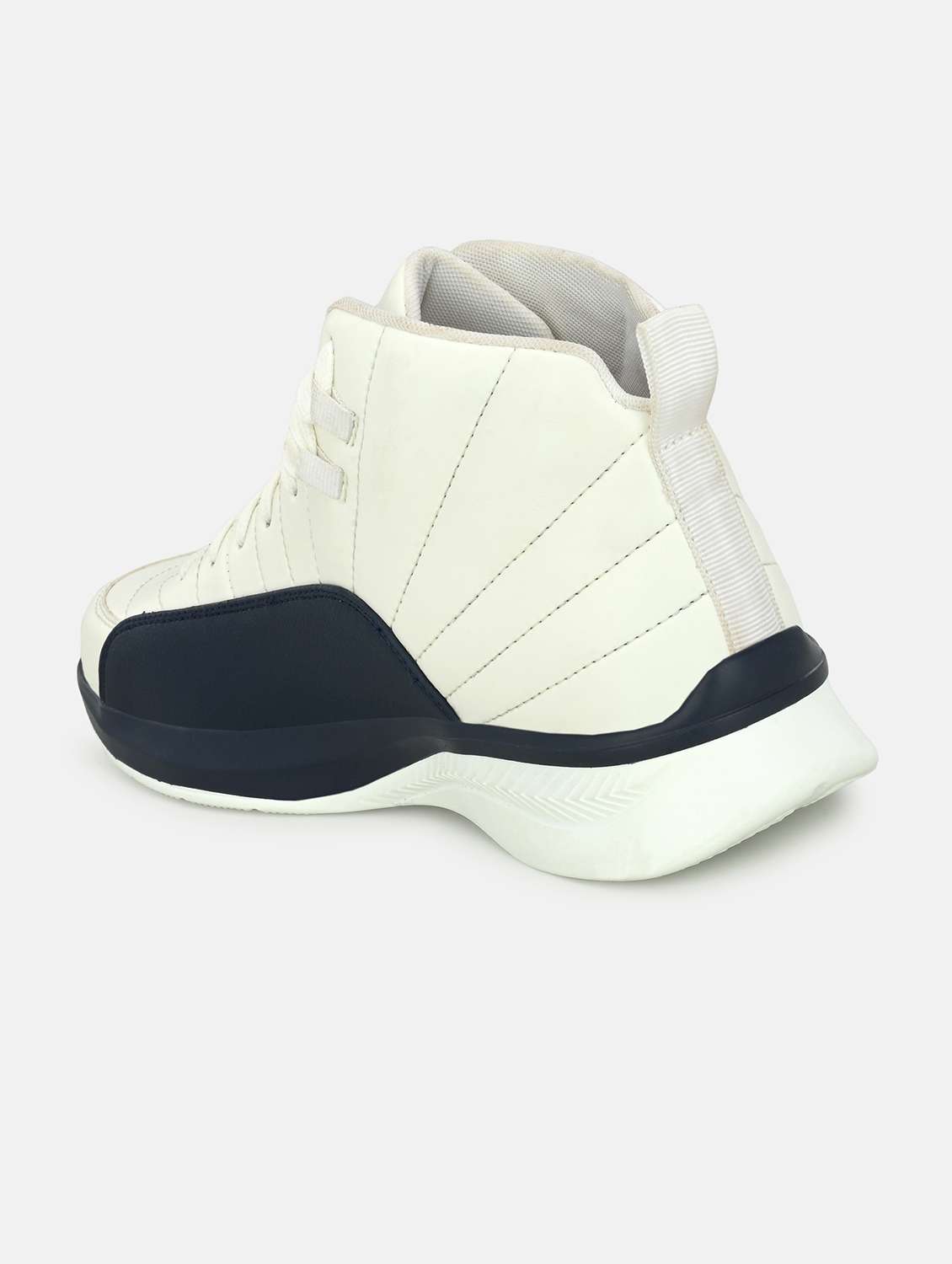 white synthetic lace up sneakers - 18793903 - Standard Image - 2